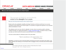 Tablet Screenshot of oracleserviceawards.com